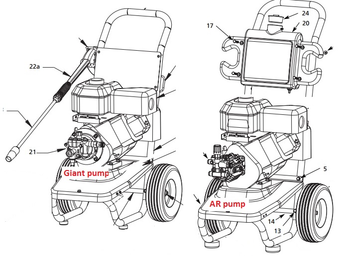 Campbell Hausfeld PW2458 Pressure Washer Replacement Parts